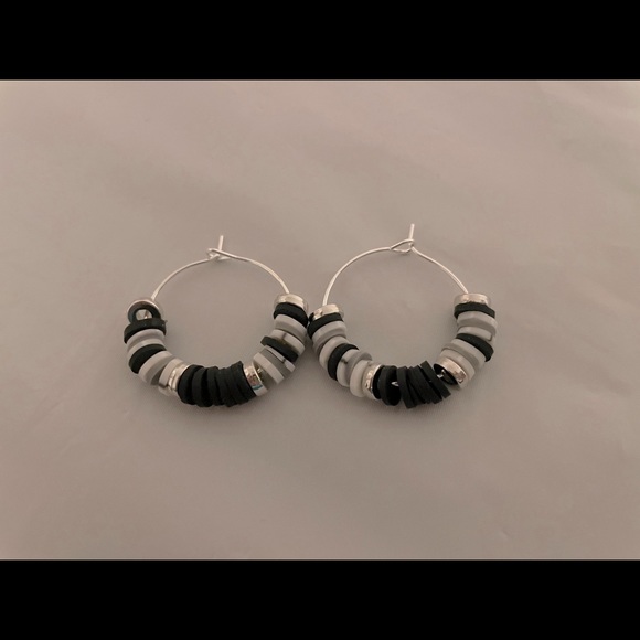 polymer clay bead earrings - Picture 1 of 1